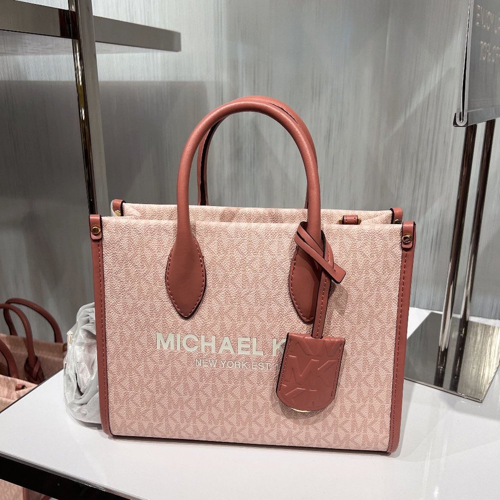 Michael Kors Crossbody Messenger Handbag Purse Shopper Small Bag DK Powder Blush